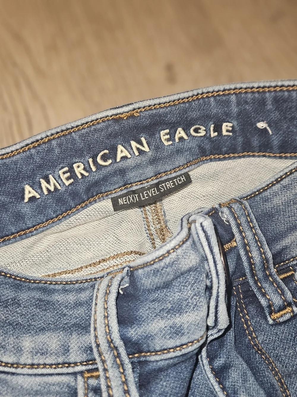 American Eagle Outfitters Ripped Hi-Rise Skinny Jeans - Blue